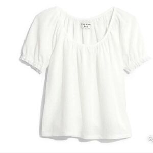 Madewell white gauze top